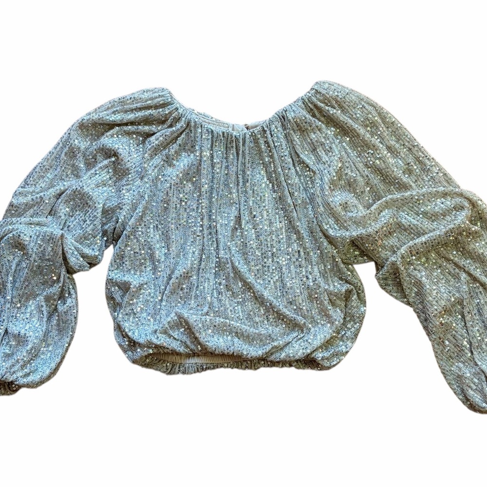 Elegant Silver Women's Top - Picture 2 of 7